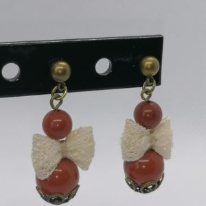 Boucles d’oreilles (Pierres Jaspe rouge)