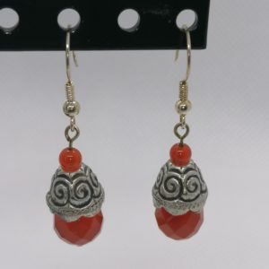 Boucles d’oreilles (Pierres Cornaline)
