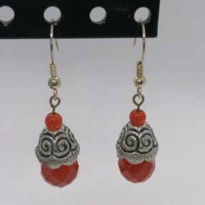 Boucles d’oreilles (Pierres Cornaline)