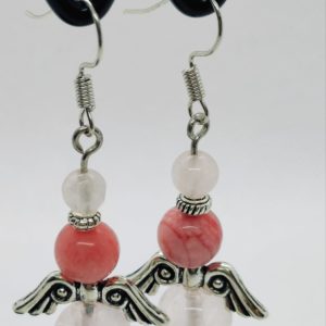 Boucles d’oreilles Quartz rose