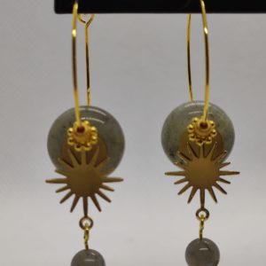 Boucles d’oreilles labradorite