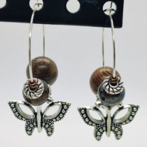 Boucles d’oreilles bronzite