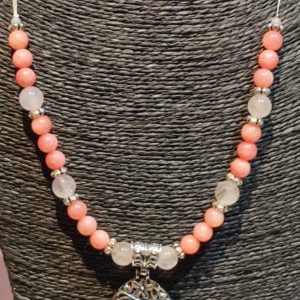 Collier quartz rose