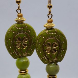 Boucles d’oreilles chrysoprase citron