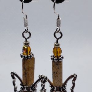 Boucles d’oreilles jaspe paysage