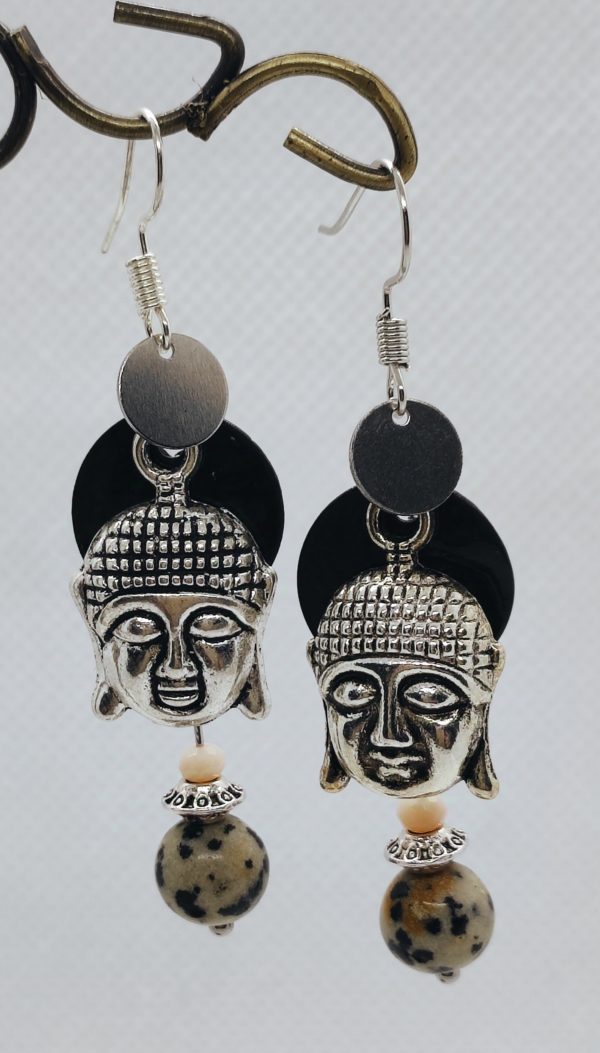 Boucle d’oreilles avec Jaspe dalmatien