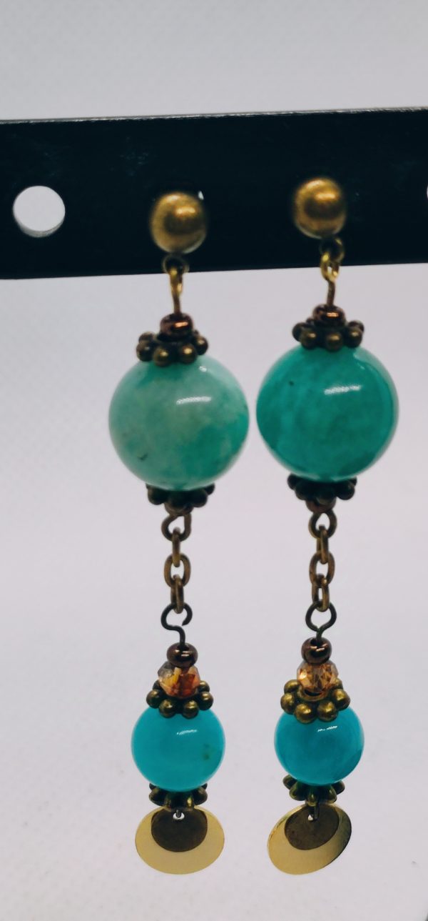 Boucle d’oreille avec Amazonite