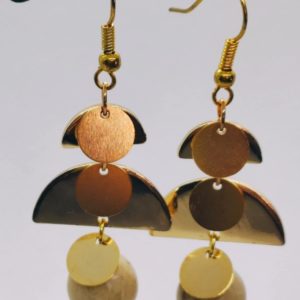 Boucle d’oreille corail fossilisé